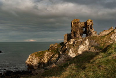 Old ruins against clouds