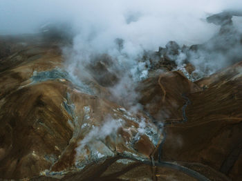 Close-up of smoke against sky