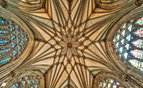 Low angle view of ceiling of building