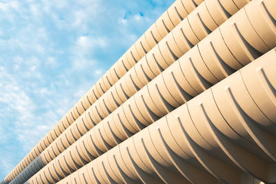 Low angle view of modern building against sky