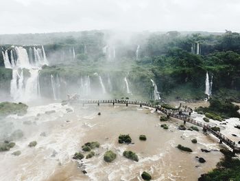 Panoramic view of waterfall