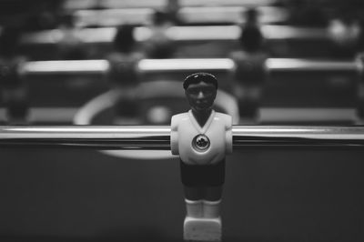 Close-up portrait of figurine