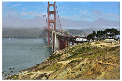 Golden gate bridge against sky