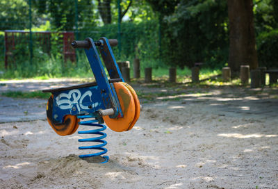 Close-up of playground