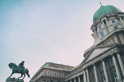 Low angle view of historic building against sky