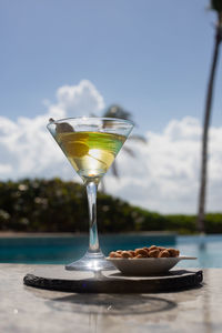 Close-up of drink on table