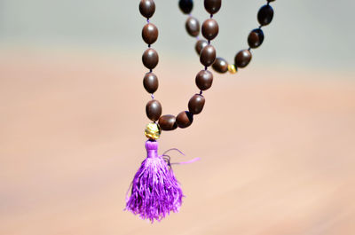 Close-up of bead necklace