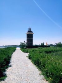 Lighthouse against clear sky