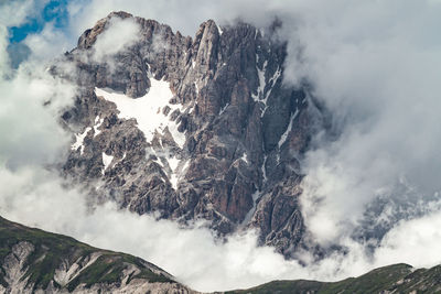 Panoramic view of snowcapped mountains against sky