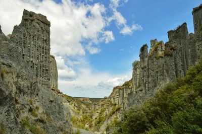 Low angle view of old ruins