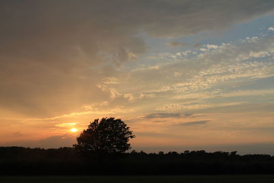 Scenic view of landscape at sunset