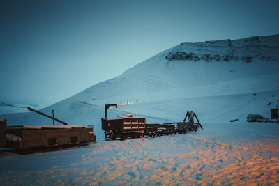 Scenic view of snow covered landscape