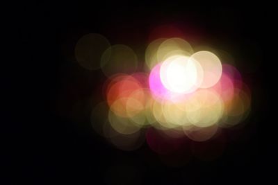 Defocused image of illuminated lights