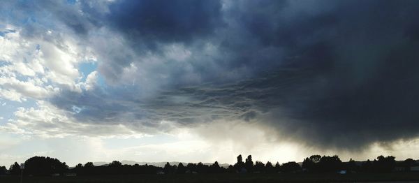 Low angle view of cloudy sky