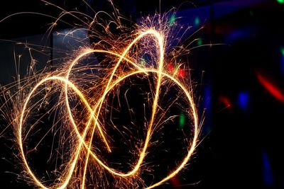 Light trails at night