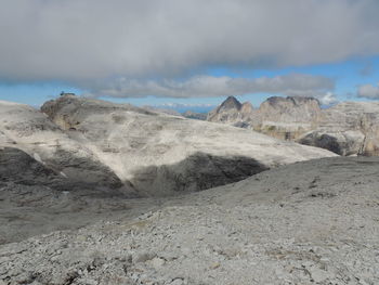 Scenic view of rocky mountains against sky