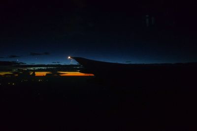 View of illuminated lights at night