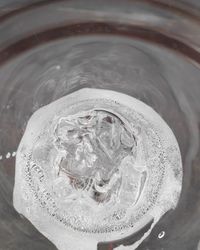 Directly above shot of ice cream in glass