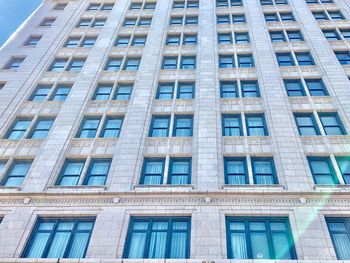 Low angle view of modern building in city