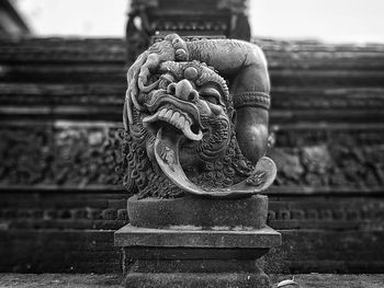 Close-up of statue against sky