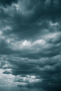 Low angle view of storm clouds in sky