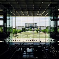 View of modern building in city