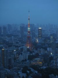 Modern cityscape at dawn