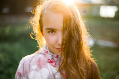 Close-up portrait of girl