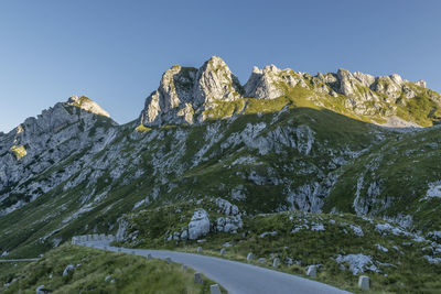 Scenic view of snowcapped mountain against sky