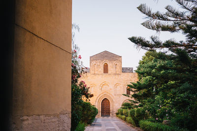 Low angle view of historic building