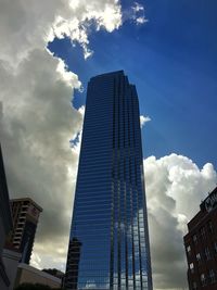 Low angle view of cloudy sky