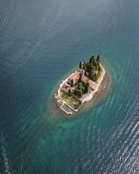 High angle view of sea shore