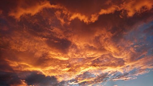 Low angle view of dramatic sky