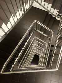 Low angle view of spiral staircase