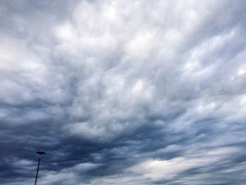 Low angle view of cloudy sky