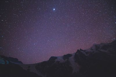 Low angle view of starry sky