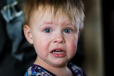 Close-up portrait of cute baby