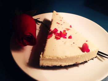 Close-up of cake in plate