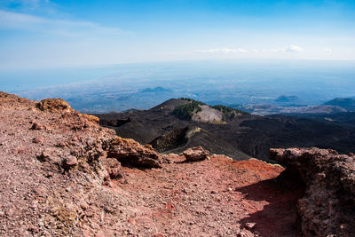 Scenic view of mountain against sky