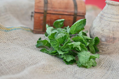Close-up of vegetables on table