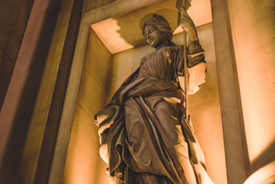 Low angle view of statue