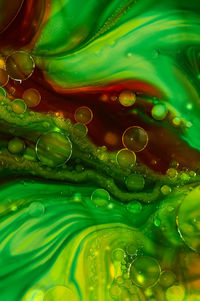 Full frame shot of bubbles in water