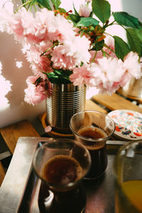 Close-up of vase on table