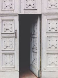 White open door of house