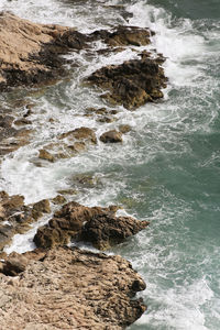 Rocks in sea