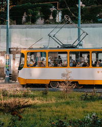 Train on railroad track