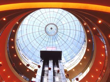 Low angle view of skylight