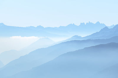 Italian alps taken from the mountain rosskopf near sterzing, italy