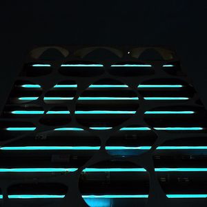 High angle view of laptop keyboard