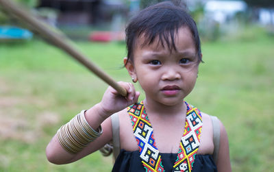 Portrait of girl wearing traditional clothing